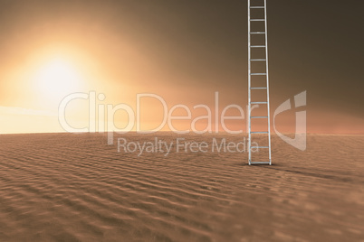 Composite image of a ladder