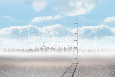 Composite image of ladder