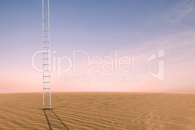 Composite image of ladder