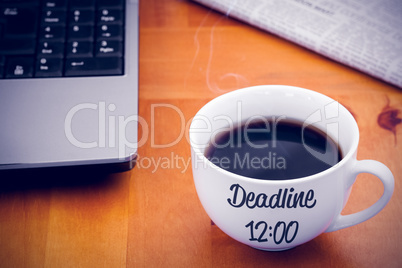 Composite image of deadline sentence