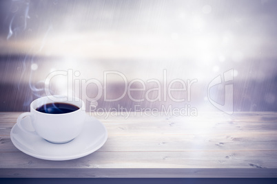 Composite image of cup of coffee