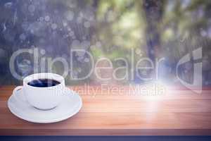 Composite image of cup of coffee