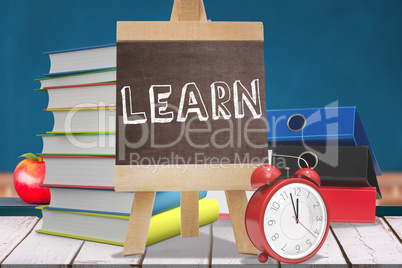 Composite image of learn word