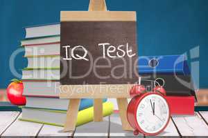 Composite image of word iq test