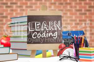 Composite image of learn coding