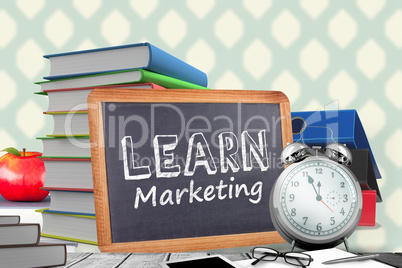 Composite image of learn marketing word