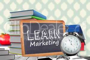 Composite image of learn marketing word