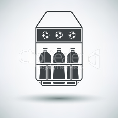 Soccer field bottle container icon