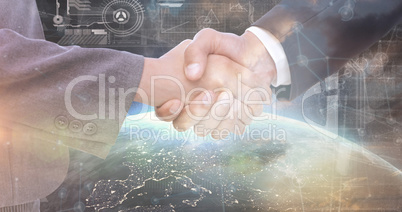 Composite image of handshake between two business people