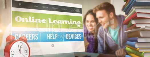 Composite image of online learning interface