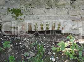 Arch in a wall for irrigation