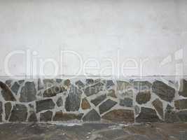 Wall with stones finish