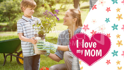 Composite image of mothers day greeting