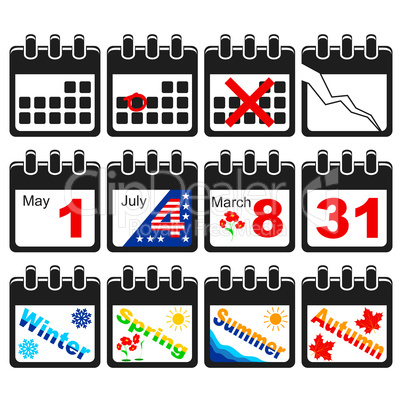 Calendar icons