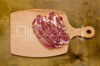 Pork on a cutting board