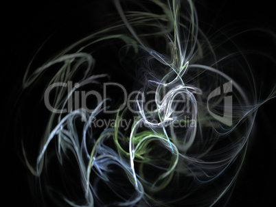 image of one Digital Fractal on Black Color