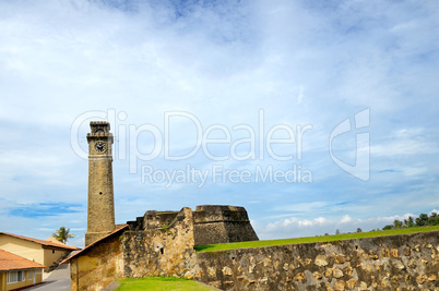 clock on the tower, fort Galle, Sri Lanka