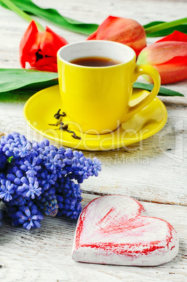 Morning tea and tulips