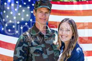 American soldier reunited with his partner