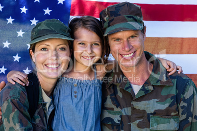 Soldier couple reunited with their daughter