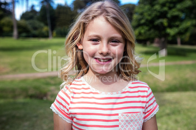 Portrait of happy girl smiling