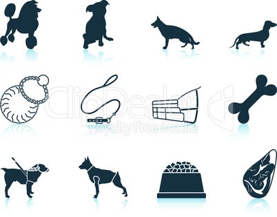 Set of dog breeding icons