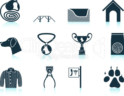 Set of dog breeding icons