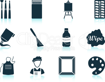 Set of painting icons