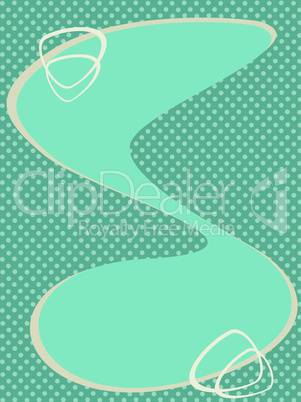 Turquoise abstract retro background with spots and stain