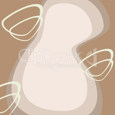 Beige brown abstract background in the style of art Nouveau