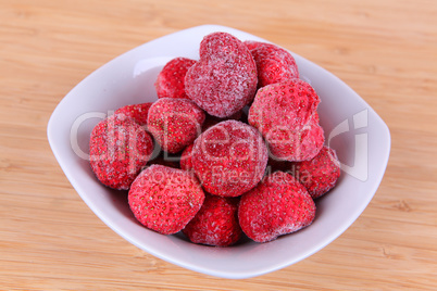 gefrorene Erdbeeren