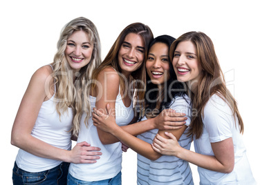 Portrait of multiethnic women smiling