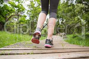 Close-up of woman jogging