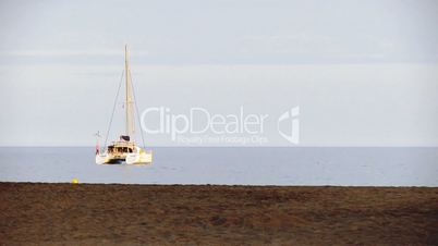 Sailboat at the seashore