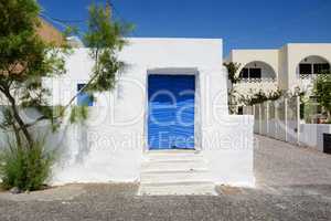 The old building in traditional Greek style, Santorini island, G