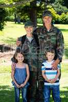 Soldier couple reunited with their kids