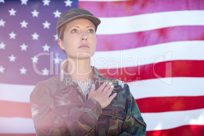 Soldier taking pledge
