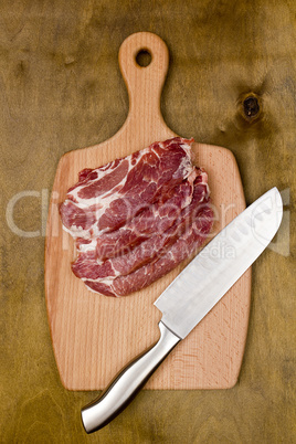 Pork on a cutting board