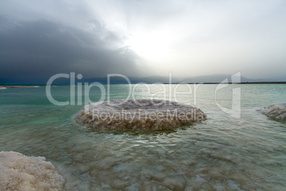 Beautiful coast of the Dead Sea .