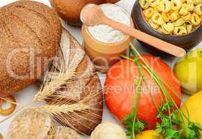 grain products and vegetables