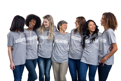 Portrait of volunteers standing together