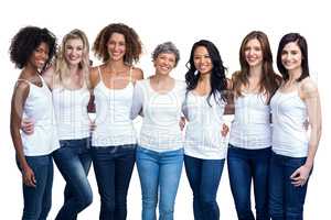 Portrait of multiethnic women standing together