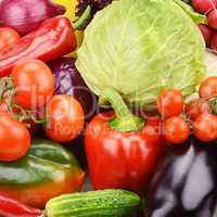 bright background of vegetables