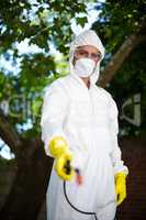 Man spraying insecticide