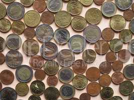 Euro coins background