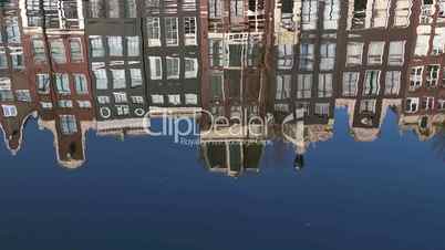 Traditional Homes Houses Buildings Reflection Amsterdam City Town Water Canal