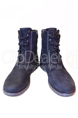men's winter warm boots isolated on the white