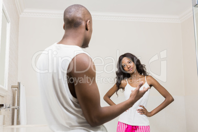 Young couple into an argument