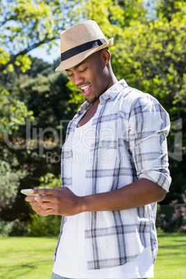 Young man using mobile phone