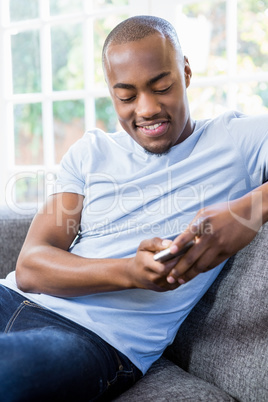 Young man talking on a mobile phone